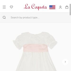 La Coqueta White Vega Long Ceremony Girl Dress
